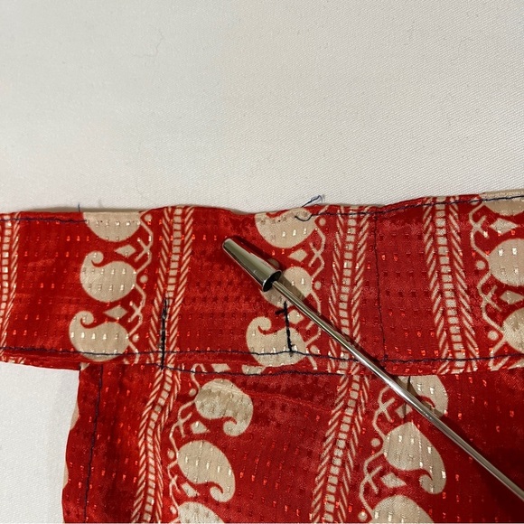 Earthbound Trading Co. Silk Wrap Skirt Reversible Double Layer Boho Multi-color - Picture 10 of 12